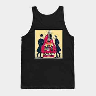 Vintage Classic Rock and Roll Guitar Album Cover Tank Top